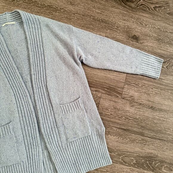 Woolovers Light Blue Lambswool Cashmere Open Sweater - Picture 4 of 7